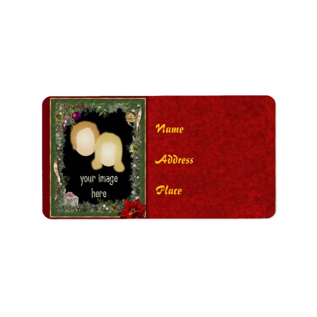 Customizable Christmas Photo Label (Front)