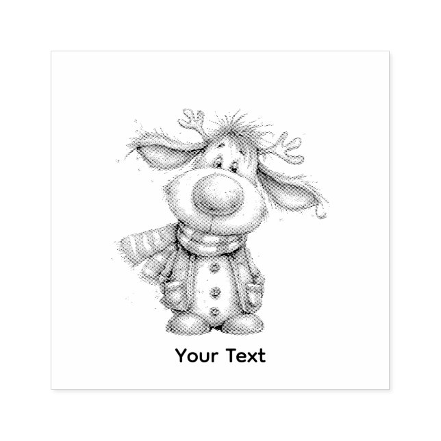 Customizable Christmas Rubber Stamp (Imprint)