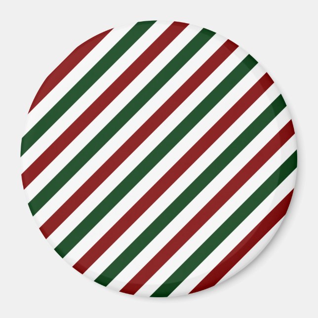 Customizable Christmas Stripes Magnet (Front)