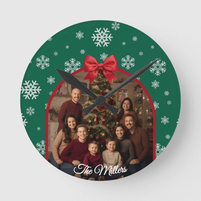 Customizable Christmas Wall Clock – Personalized (Front)