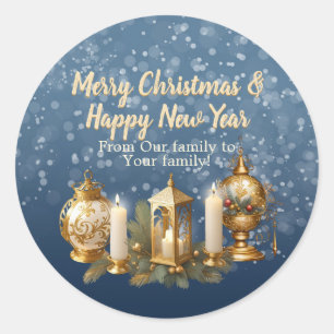 Customizable Christmas wish Classic Round Sticker