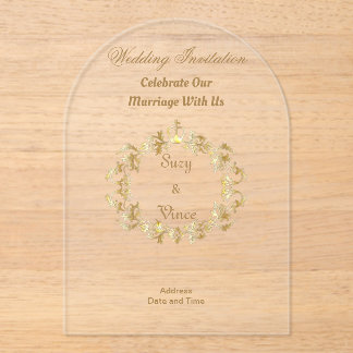 Customizable Clear Acrylic Invitation Card 26
