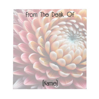 Customizable Close-Up Flower From The Desk Of You Notepad