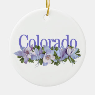 Customizable Colorado Ornament with Columbine