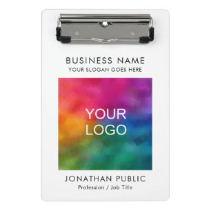 Customizable Company Corporate Business Logo Mini Clipboard
