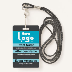 Customizable conference and expo badge template ID badge