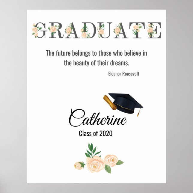 CUSTOMIZABLE Congratulations Graduation Poster (Front)