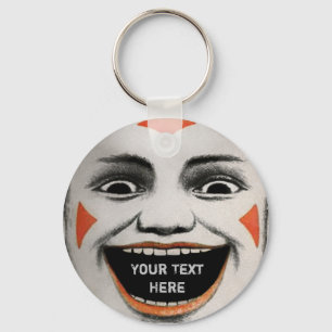 Customizable Creepy Carnival Clown Key Ring