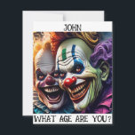 Customizable Creepy Clowns Birthday Card<br><div class="desc">Unleash Your Inner Clown with the Creepy Clowns Birthday Card This year, ditch the boring birthday greetings and embrace the dark side with the Creepy Clowns Birthday Card. This isn't your average greeting card; it's a gateway to a world of chills, thrills, and spine-chilling surprises. Features: Eye-catching, spine-tingling design: Prepare...</div>