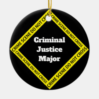 Customizable Criminal Justice Ceramic Tree Decoration