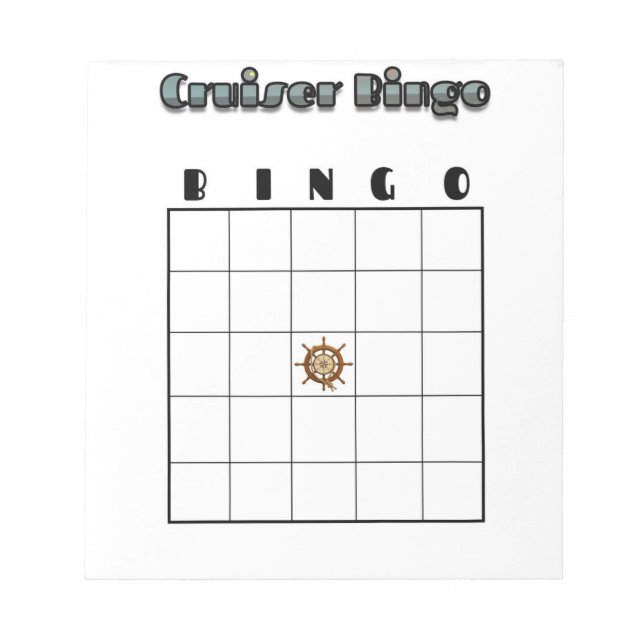 Customizable Cruise Bingo Board Notepad (Front)