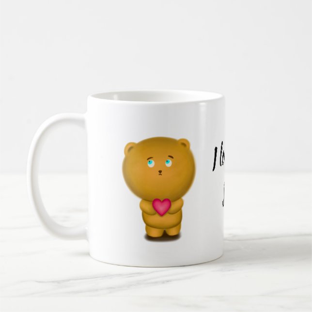 Customizable Cute Mug With a Hand-drawn Cartoon (Left)