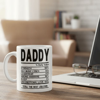 Customizable Daddy Nutritional Facts Mug Personali