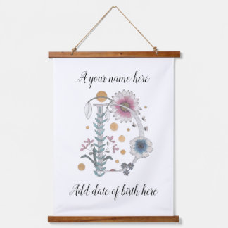 Customizable Decorated D Hanging Tapestry