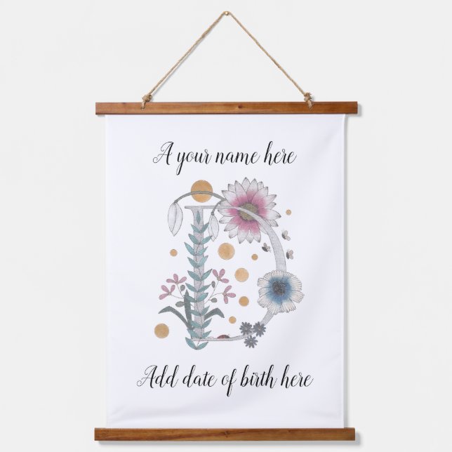 Customizable Decorated D Hanging Tapestry (Front)