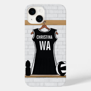 Customizable design netball black and white Case-Mate iPhone 14 case