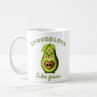 Customizable Dia de los Muertos Avocado Character Coffee Mug