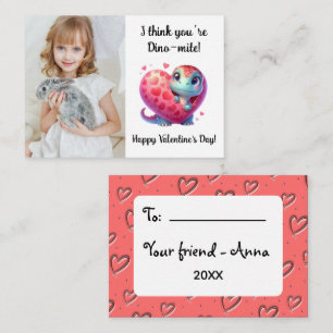 Customizable Dino-mite Valentine’s Day Classroom Card