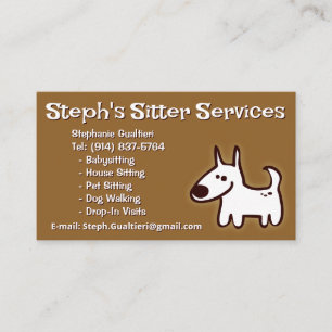 CUSTOMIZABLE Dog Sitter / Walker Business Cards