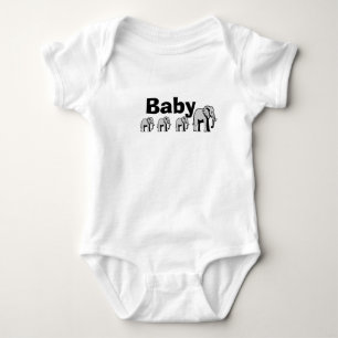 Customizable double-sided elephant baby onesie