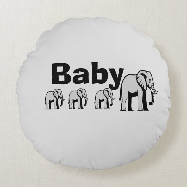 Customizable double-sided elephant cushion (Front)