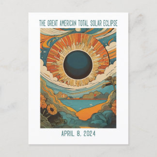CUSTOMIZABLE: ECLIPSE OVER LAKE POSTCARD