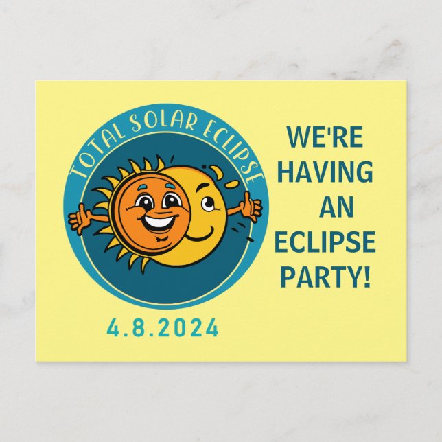 CUSTOMIZABLE ECLIPSE PARTY INVITATIONS (Front)