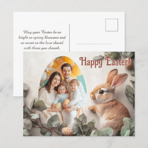 Customizable 🐇Egg-stra Delightful Holiday Postcard