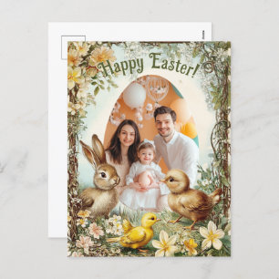 Customizable 🐇Egg-tastic Easter Snapshot Holiday Postcard
