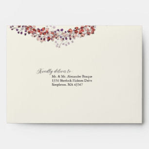Customizable Elegant Autumn Berry Wedding Envelope