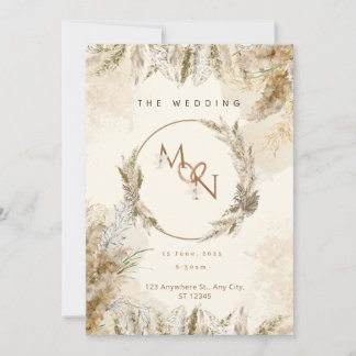 Customizable Elegant Calligraphy  Wedding  Invitation