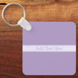 Customizable Elegant Light Lavender Purple Key Ring