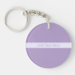 Customizable Elegant Light Lavender Purple Key Ring