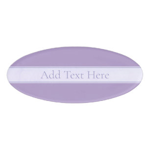 Customizable Elegant Light Lavender Purple Name Tag