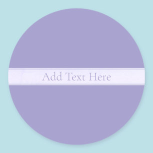 Customizable Elegant Pale Purple Classic Round Sticker