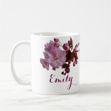 Customizable Emily name pink rose floral fancy