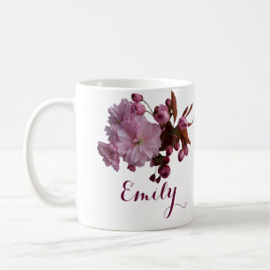 Customizable Emily name pink rose floral fancy Coffee Mug