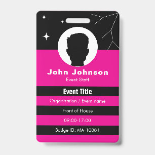 Customizable event badge ID