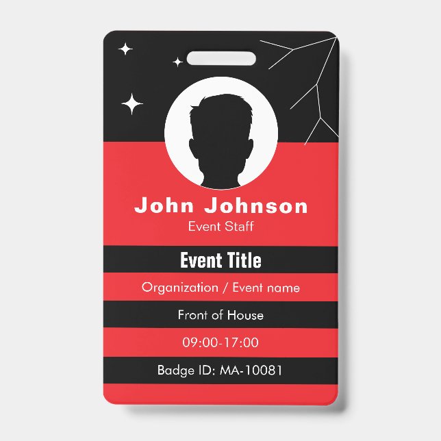 Customizable event badge ID (Front)
