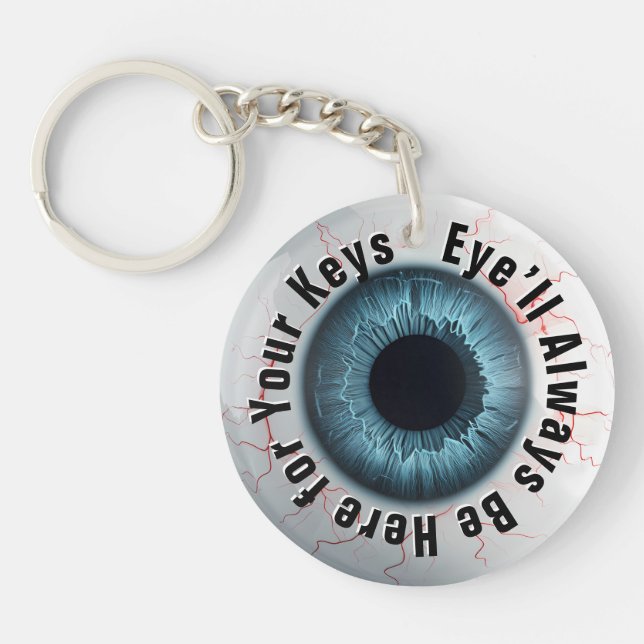 👁️Customizable Eye’ll Always Watch Your Keys Key Ring (Front)
