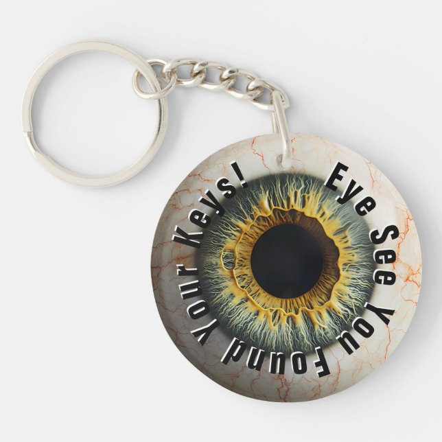 👁️Customizable Eye see your keys Key Ring (Front)