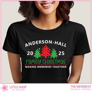 Customizable Family Christmas Tree T-Shirt