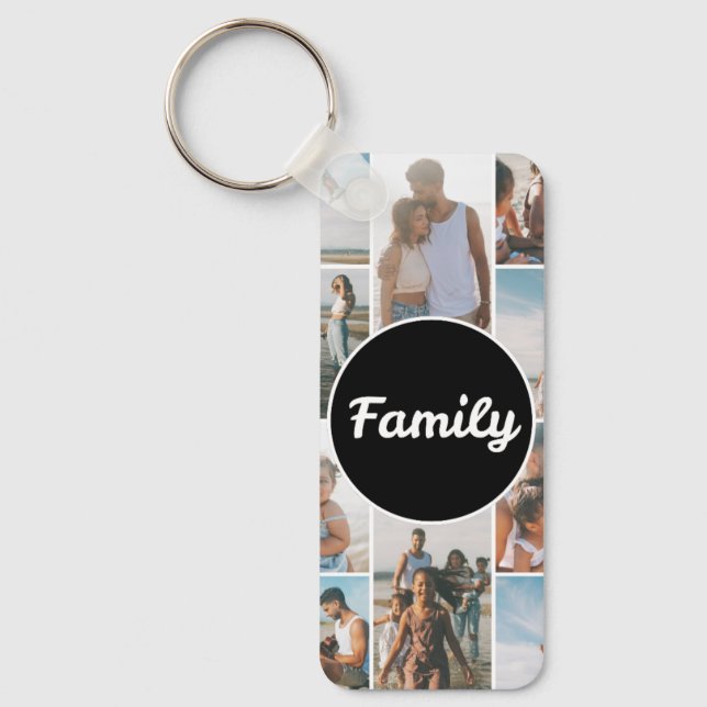 Customizable family pictures key ring (Front)