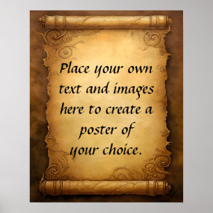 Customizable Fantasy Scroll  Poster