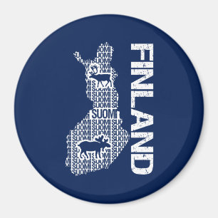 Customizable FINLAND MAP magnet