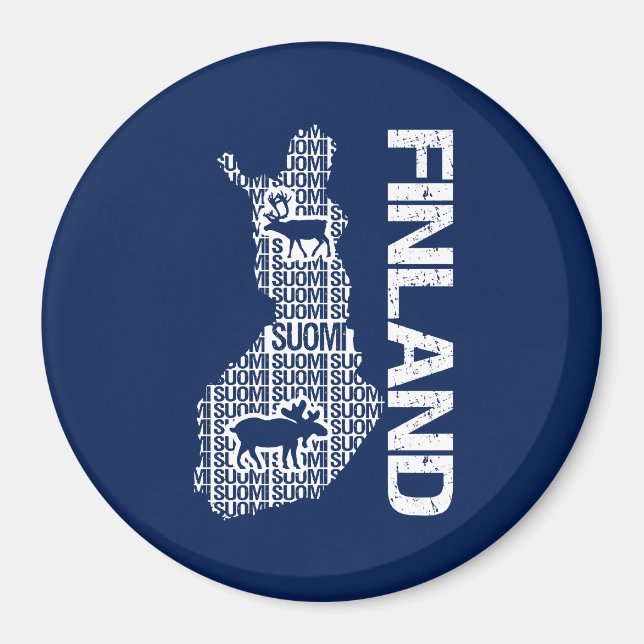 Customizable FINLAND MAP magnet (Front)
