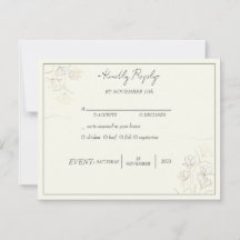 "Customizable Floral Elegance Wedding RSVP"