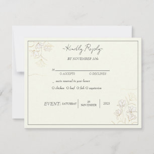 "Customizable Floral Elegance Wedding RSVP" Invitation