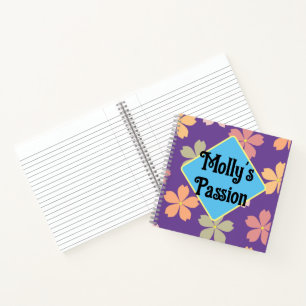 Customizable Floral print Gratitude Notebook
