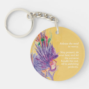 Customizable Flower Fairy Acrylic Keychain